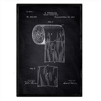 POSTER Toilettenpapier Patent A3 Rahmenlos - Klar, Papier (29.7/5/42cm) - Nacnic