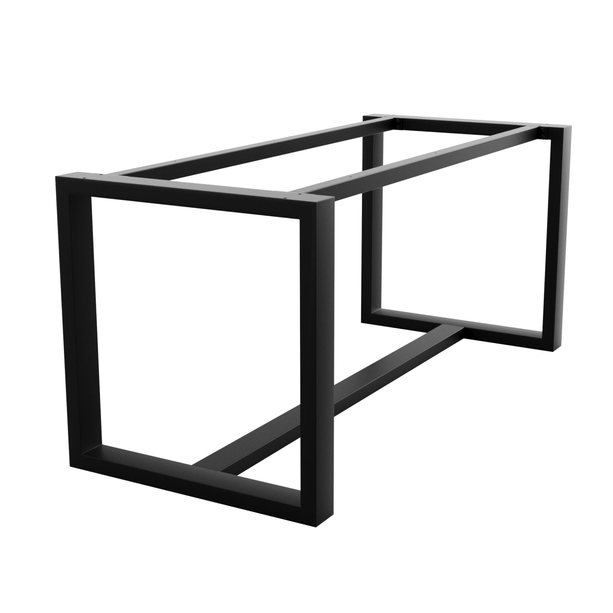 TISCHBEINE Porto Metall Schwarz 170/70/72 cm - Schwarz, Metall (70/72/170cm) - Metalo Pro