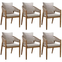 GARTENSTUHL Manacor,höhenverstellbare Kunststofffüße,Sand - Sandfarben/Braun, Holz (59/76.5/58cm) - tectake