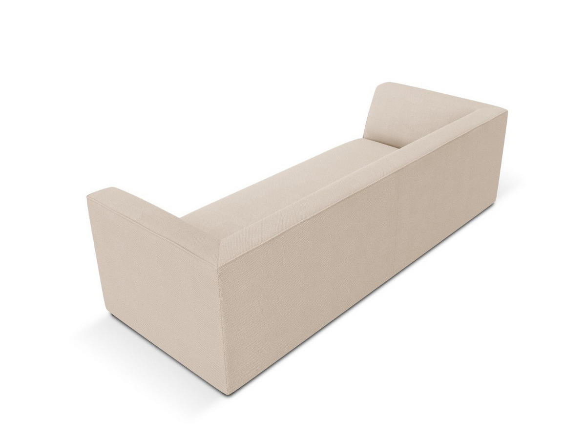 SOFA Ruby aus strukturiertem Stoff beige 3 Sitzplätze - Creme, Textil (93/69/232cm) - Micadoni