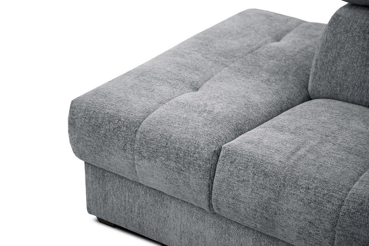 ECKSOFA CALVERA 5-Sitzer, grau - Grau, Holzwerkstoff/Textil (239/298cm) - Courtois Laville
