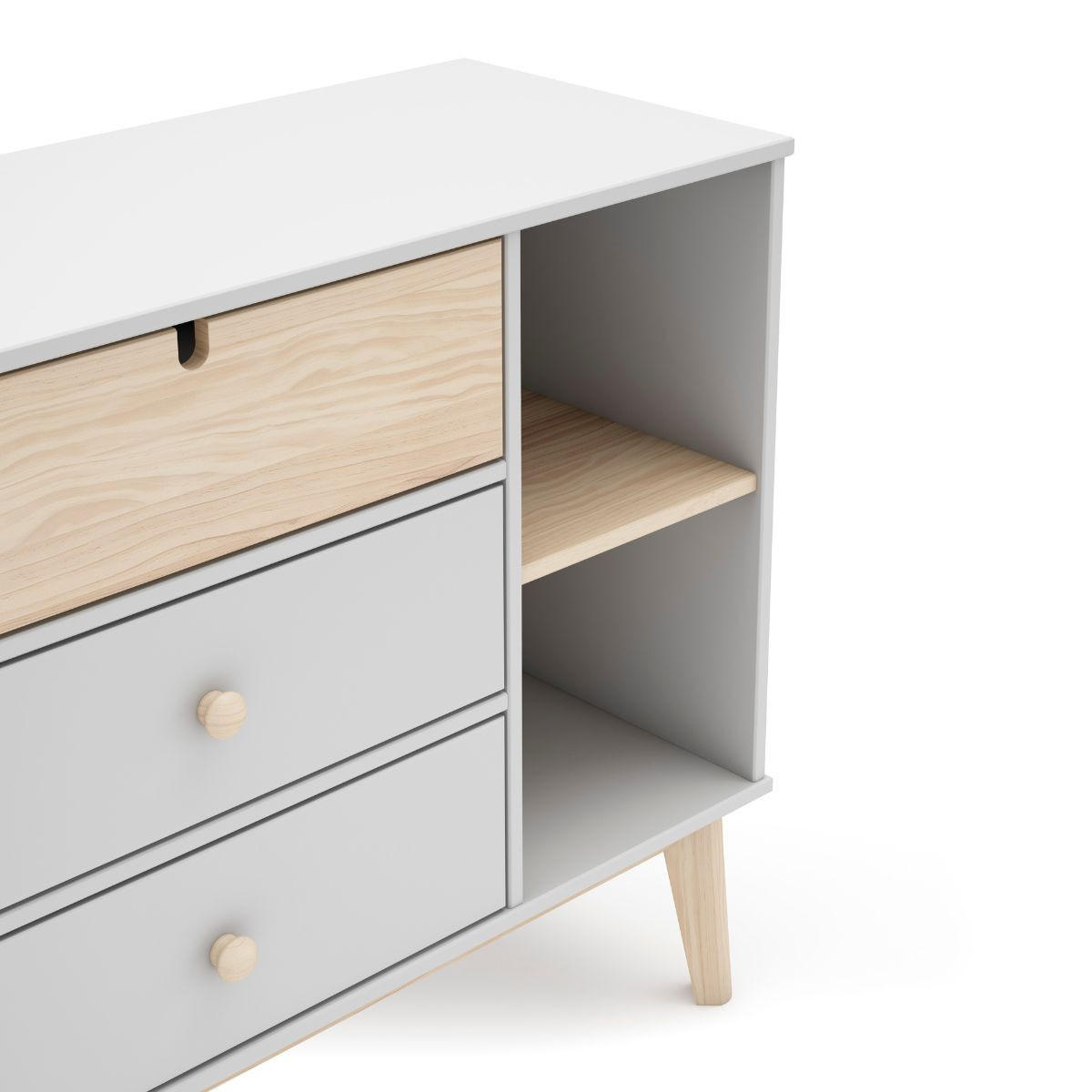 KOMMODE Estefania Beige 90/40/81 cm - Beige, Holz (40/81/90cm) - Calicosy