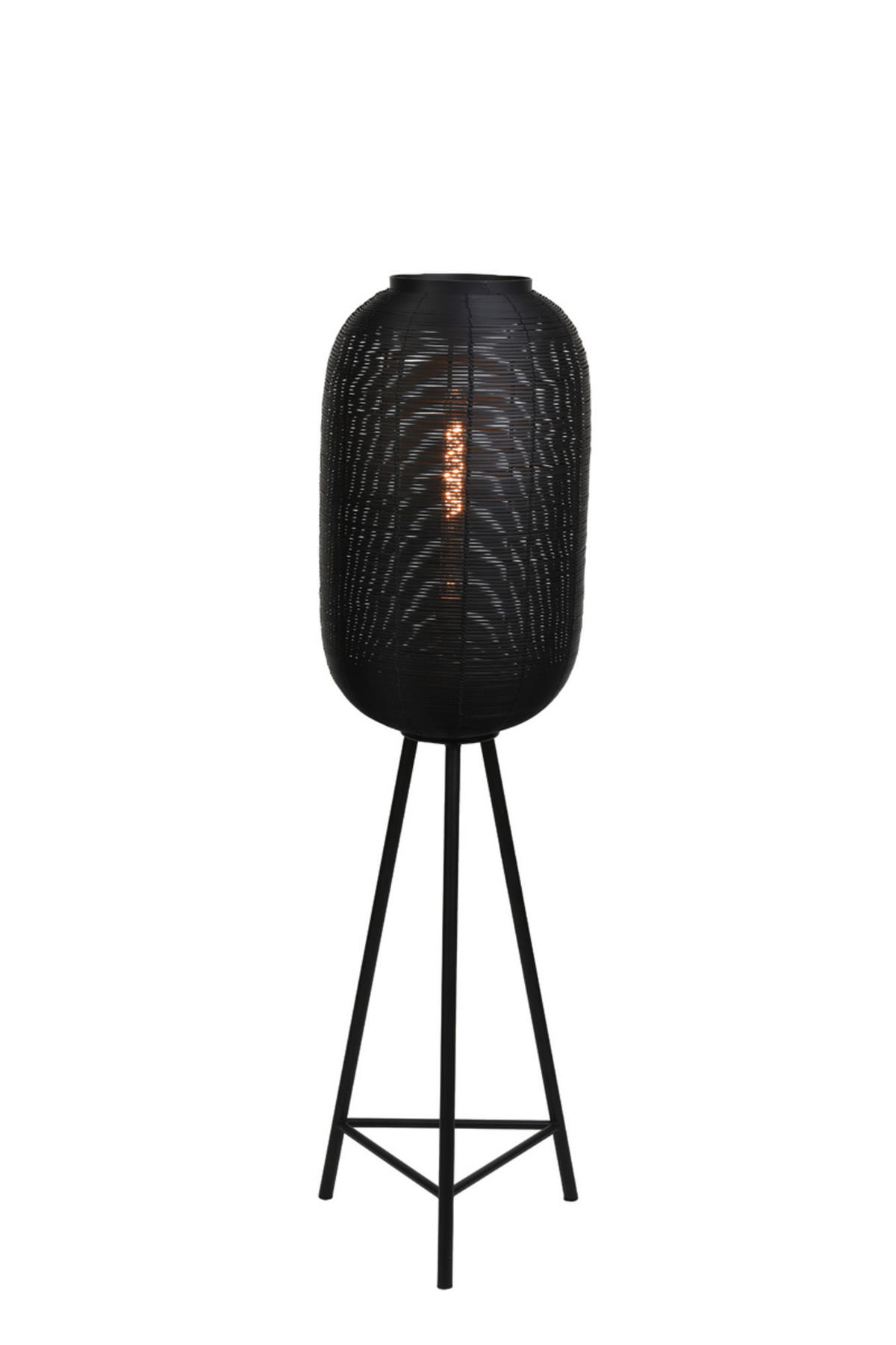 STEHLEUCHTE Tomek Schwarz Ø35/136 cm - Schwarz, Metall (35/35/136cm) - Light & Living