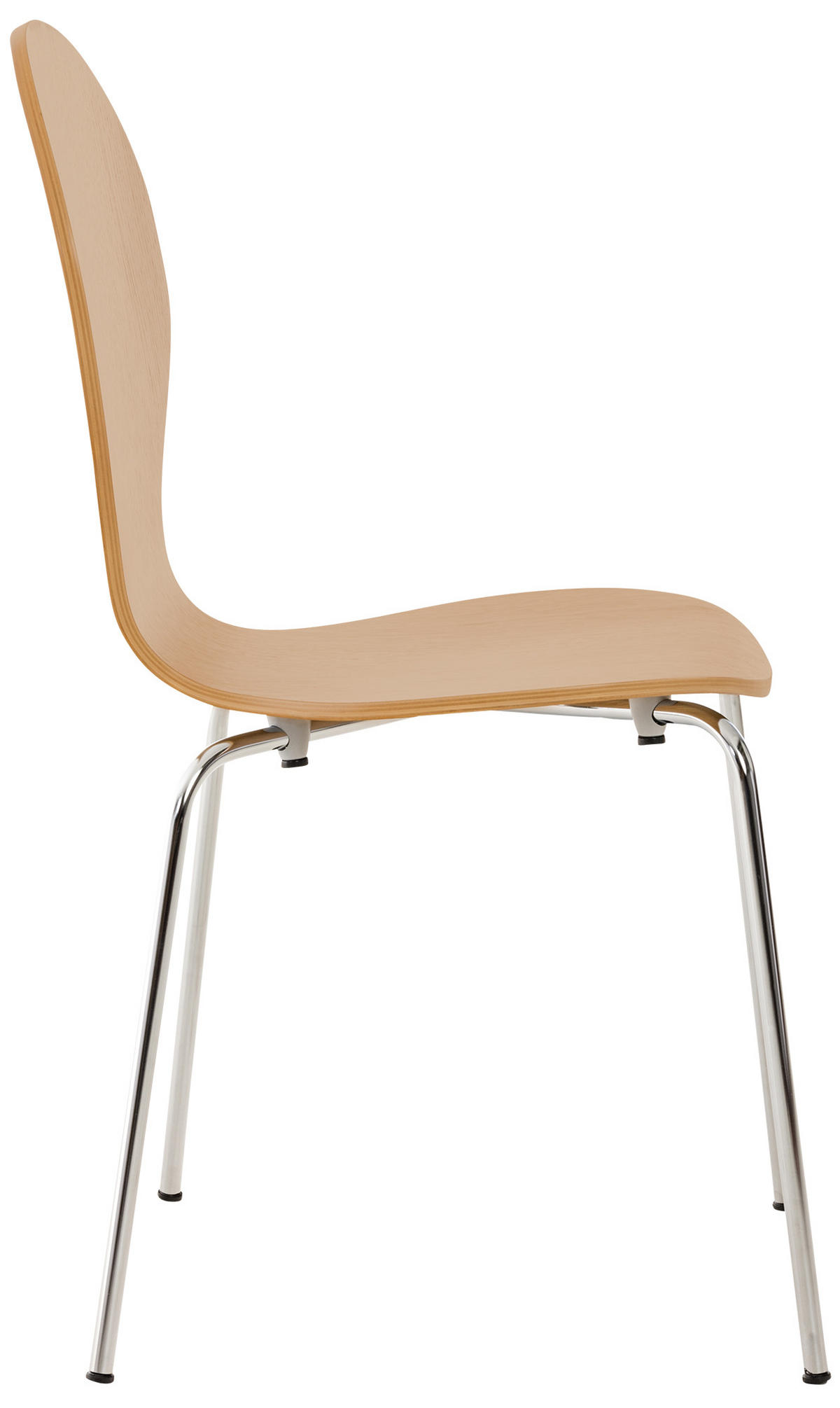 BESUCHERSTUHL 8er Set Holz eiche - Eichefarben, Holz/Metall (43/86/45cm) - CLP