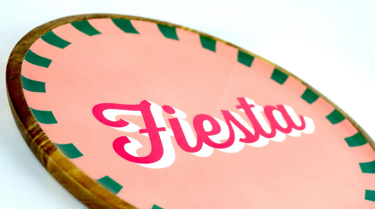 SERVIERPLATTE Fiesta Mangoholz - Koralle, Holz (40.5/2.5/40.5cm) - FURNARO