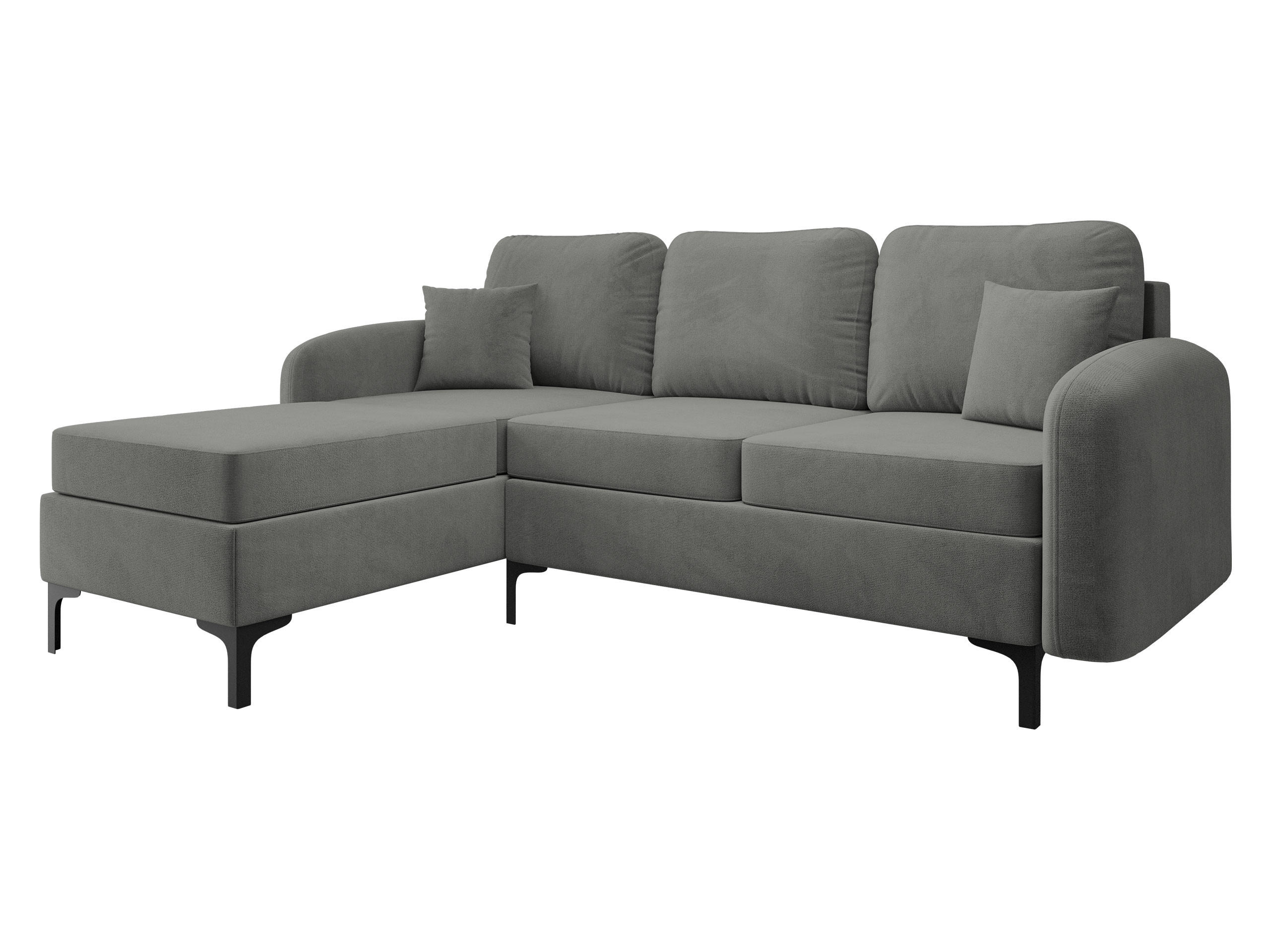 ECKSOFA Venice, Seite: Links - Schwarz, Holz/Textil (225/172cm) - MIRJAN24