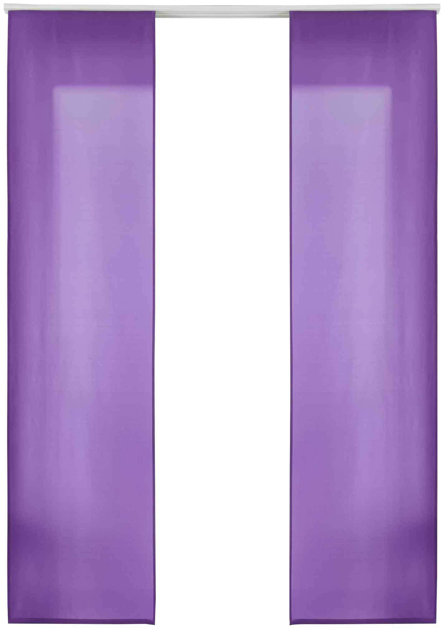 VORHANG 2ER SET HxB 245x60 cm Lila - Lila, Textil (60/245cm) - Gardinenbox