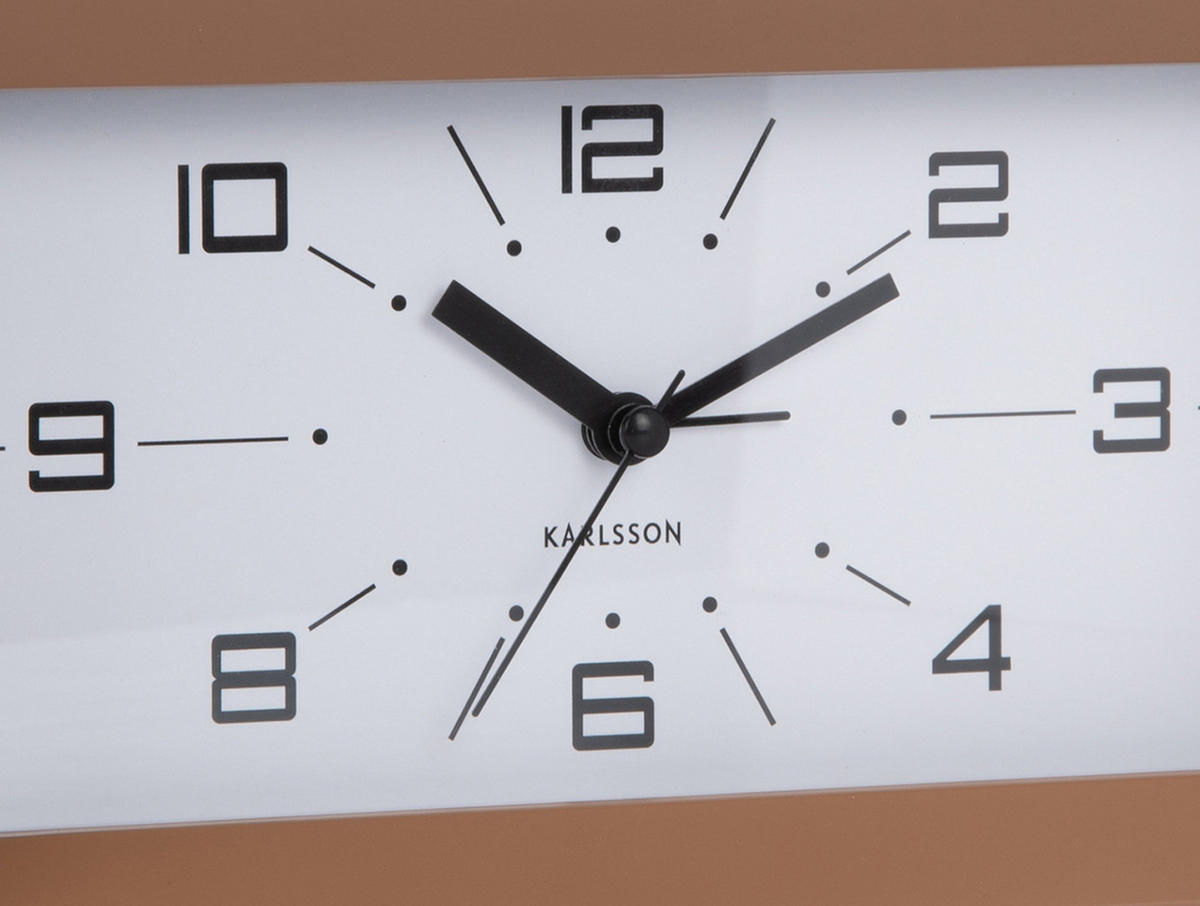 WECKER Lujo Braun 20.2/20.2/11.2 cm - Braun, Kunststoff (20.2/11.2/20.2cm) - Karlsson