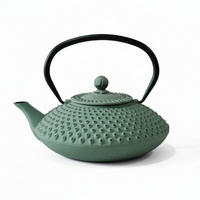 TEEKANNE Gusseisen Mika 1250 ml - Grün, Metall (1.25L) - AROMELIO