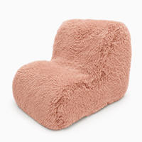 KINDERSESSEL Mammoth flauschig - Hellrosa, Textil (40/50/60cm) - MeowBaby