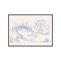 POSTER mit Rahmen Disney - Disney - Hundred Acre Peaceful Day - Beige/Schwarz, Holz/Papier (30/40cm) - Poster&Frame