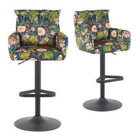 BARHOCKER Nova 2er-Set - Multicolor/Schwarz, Textil/Metall (55/100/58cm) - DUBI Möbel