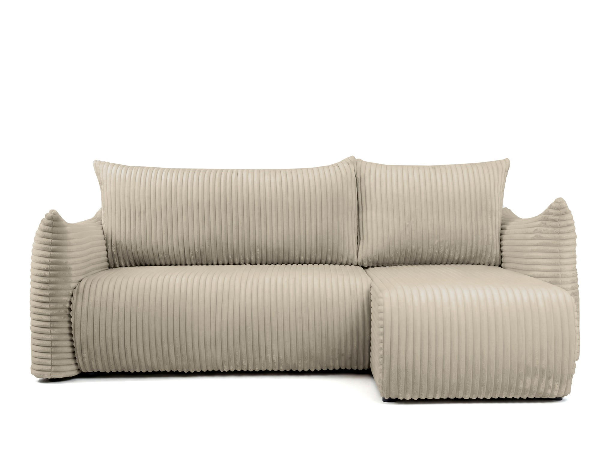 ECKSOFA Mailand Xs Mit Schlaffunktion - Taupe, Holzwerkstoff/Textil (226/154cm) - Fun Möbel