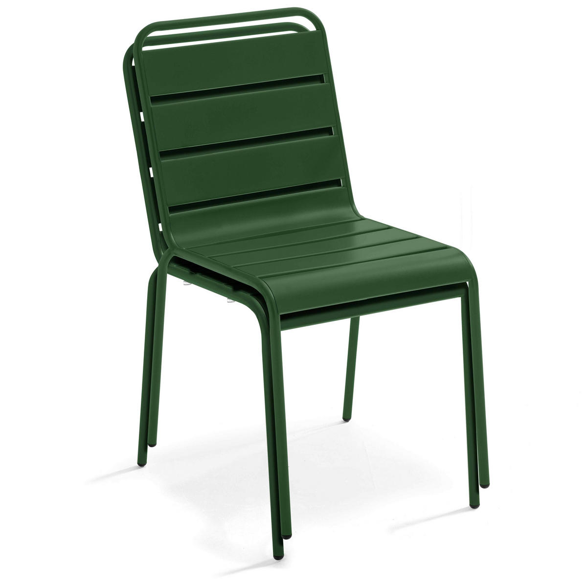 GARTENSTUHL, Waldgrün - Grün, Metall (42/83/53cm) - Oviala