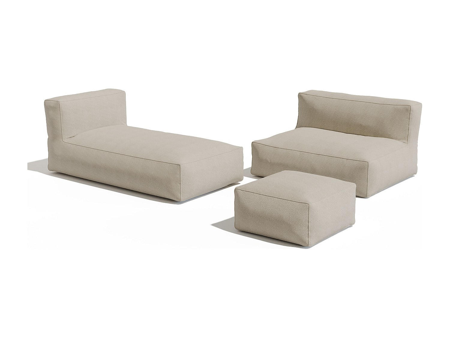 GARTENSITZGRUPPE im Set - 4 -Sitzer - Olefin - beige - NOUMARA - Beige, Textil - Vente-Unique