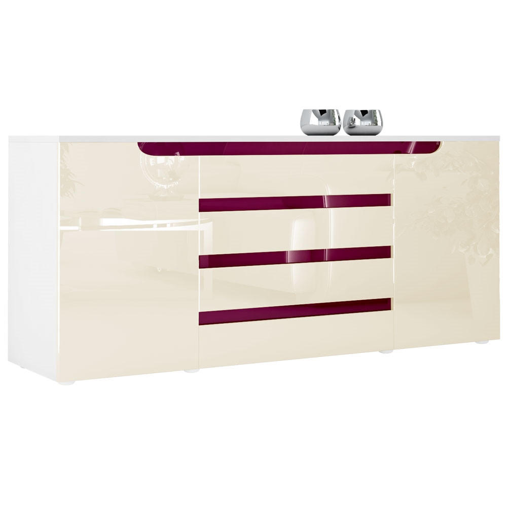 Vladon Sideboard Creme 166x72x35 cm