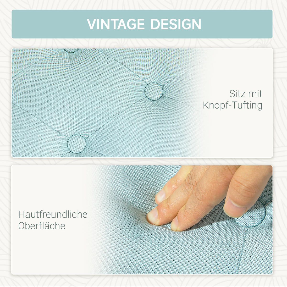 LUXUS Sitzbank Polsterbank mit Stauraum Armlehnen Polyester Holz Grün - Grün, Kunststoff (40/44/100cm) - HOMCOM