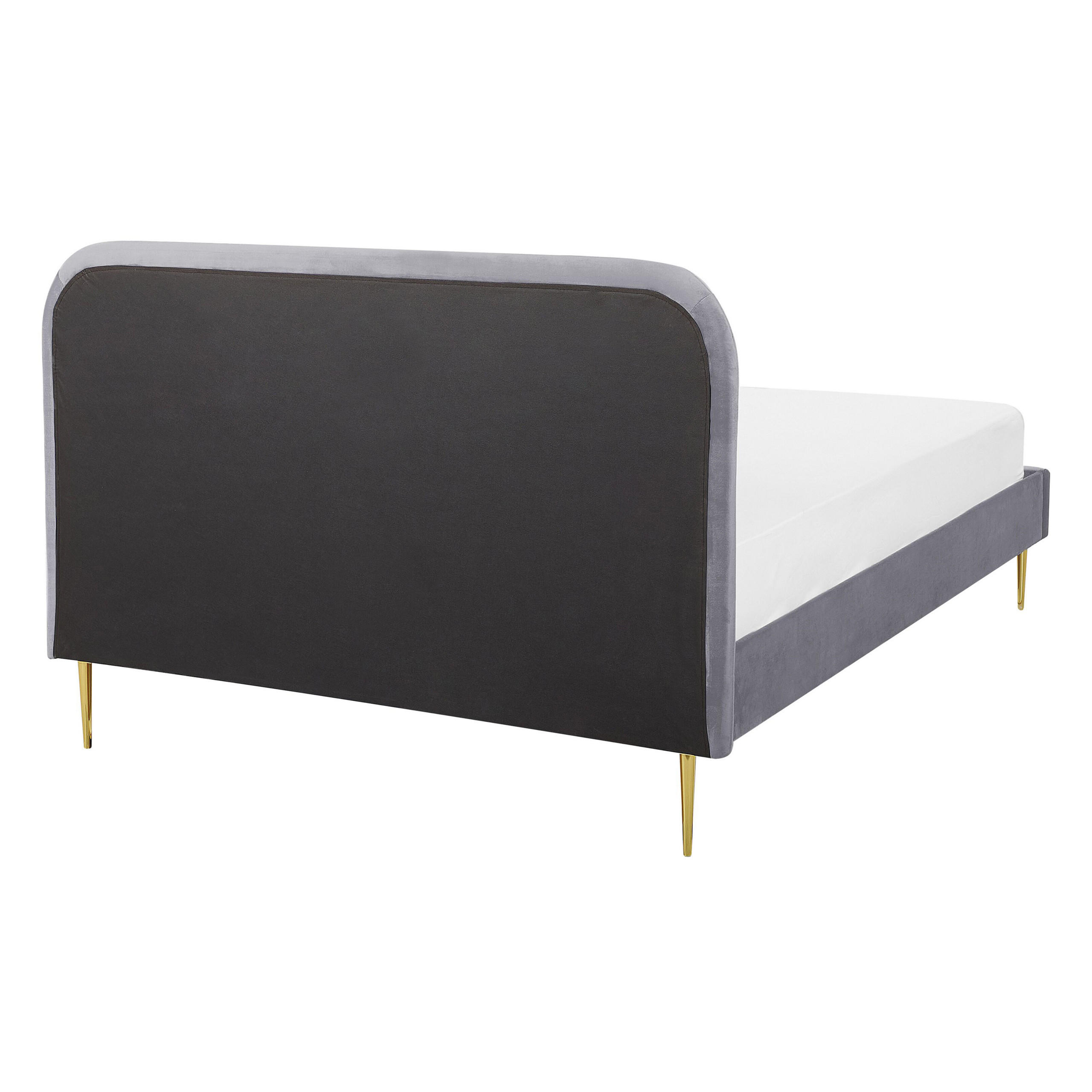 Beliani Polsterbett Grau 140x200 cm