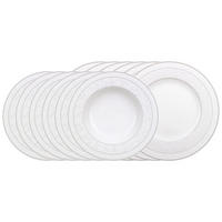 TAFELSERVICE Gray Pearl weiß 12er Set - Weiß, Keramik (2/2/2cm) - Villeroy & Boch