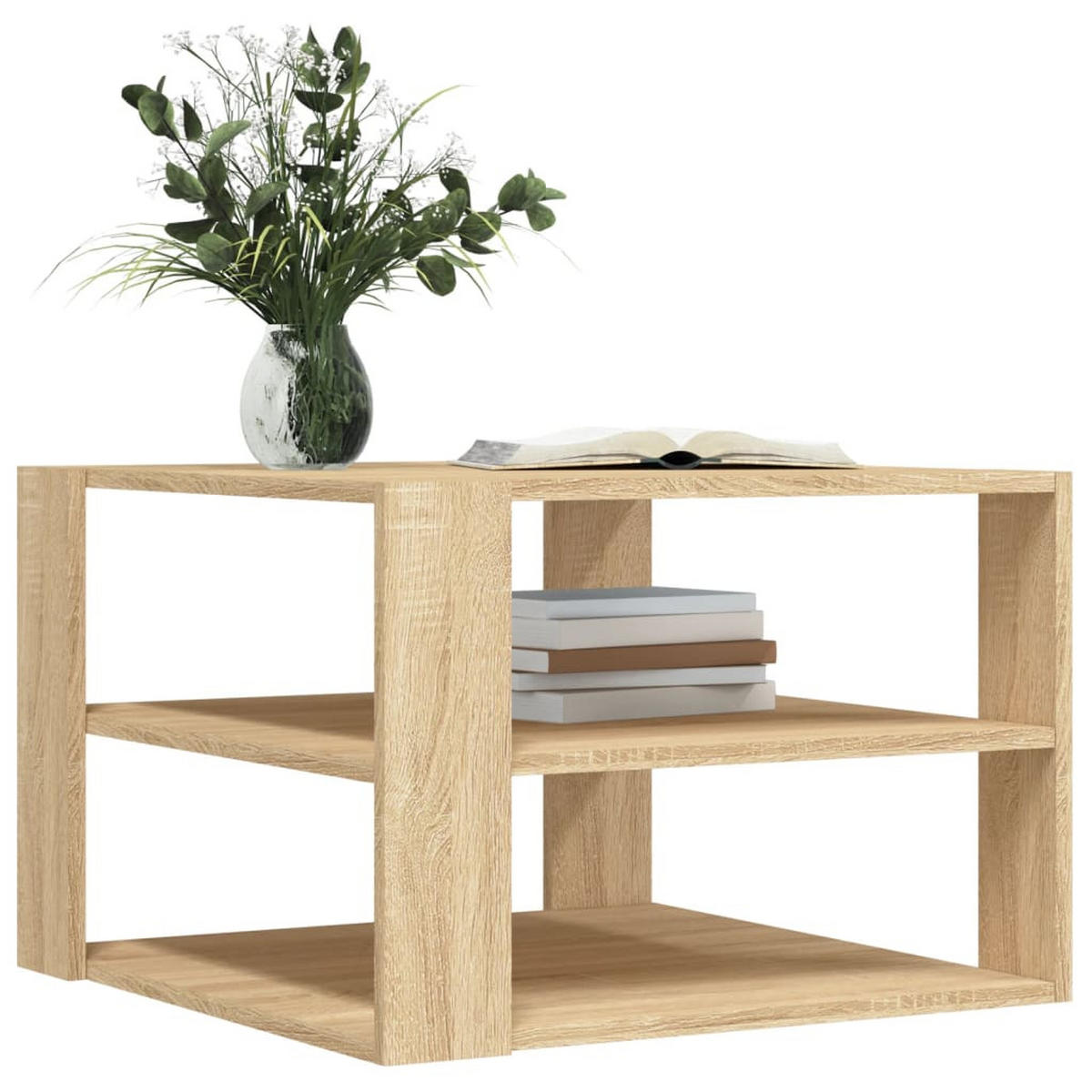 COUCHTISCH Sonoma-Eiche 59,5x59,5x40 cm Holzwerkstoff - Braun, Holzwerkstoff (59.5/59.5/40cm) - furnicato
