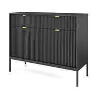 SIDEBOARD 104 cm mit Schubladen Galla, Sideboard, Schwarz - Schwarz, Holz (104/83/39cm) - Emporius