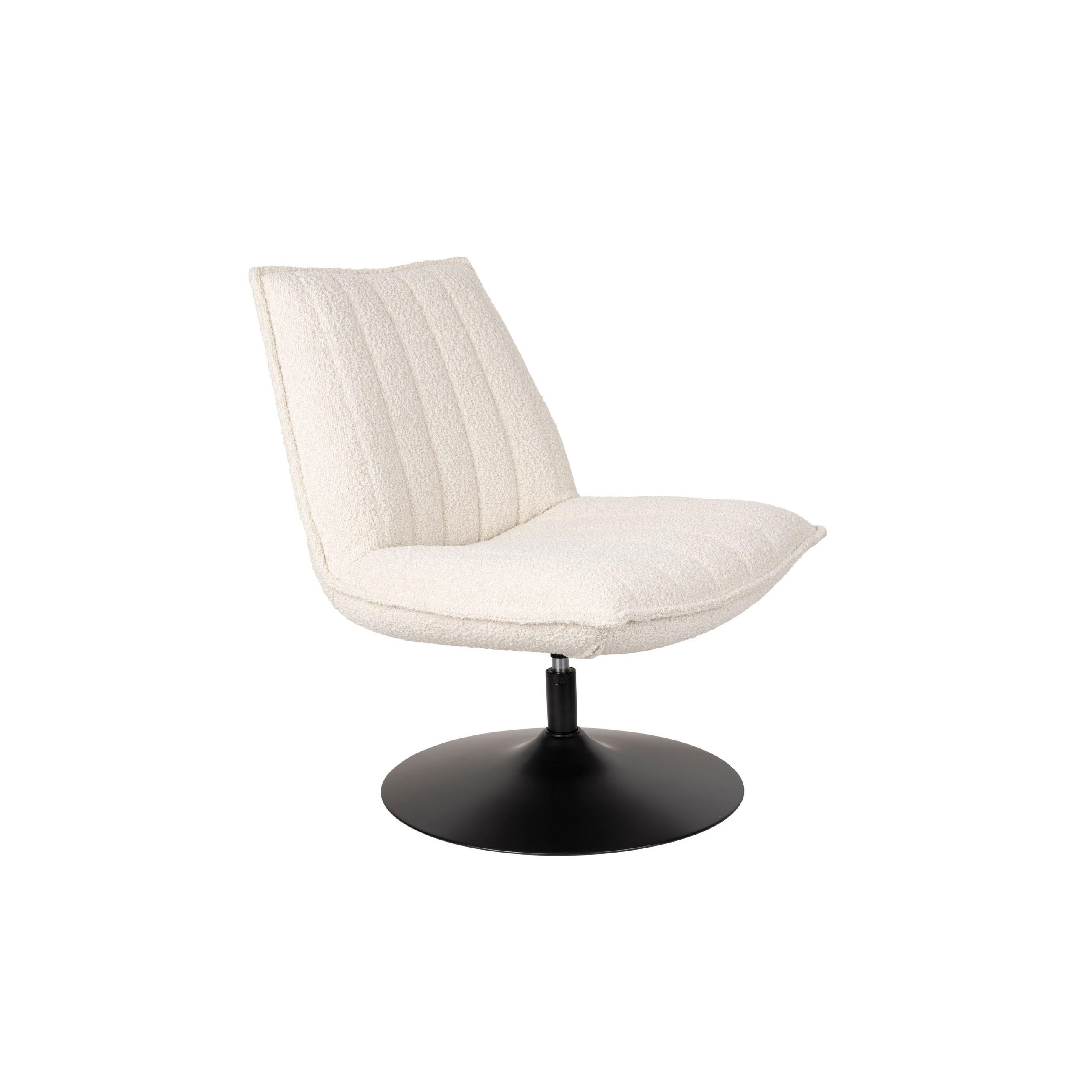 SESSEL Jax Bouclé Weiß - Creme/Weiß, Textil (68/85/79cm) - Housecraft Living