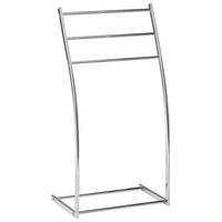 HANDTUCHSTÄNDER Stahl silber 44 x 86 cm Ambil - Silberfarben, Metall (44/86/28cm) - Beliani