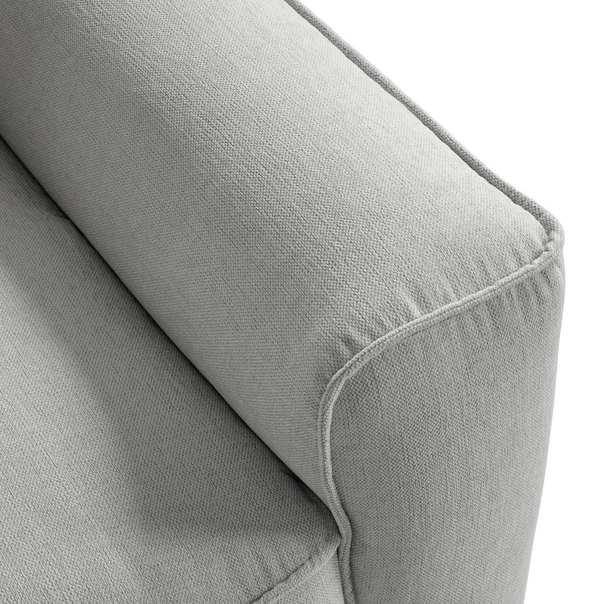 2,5-SITZER SOFA - modular - Schwarz/Hellblau, Holz/Kunststoff (189/80/99cm) - home24