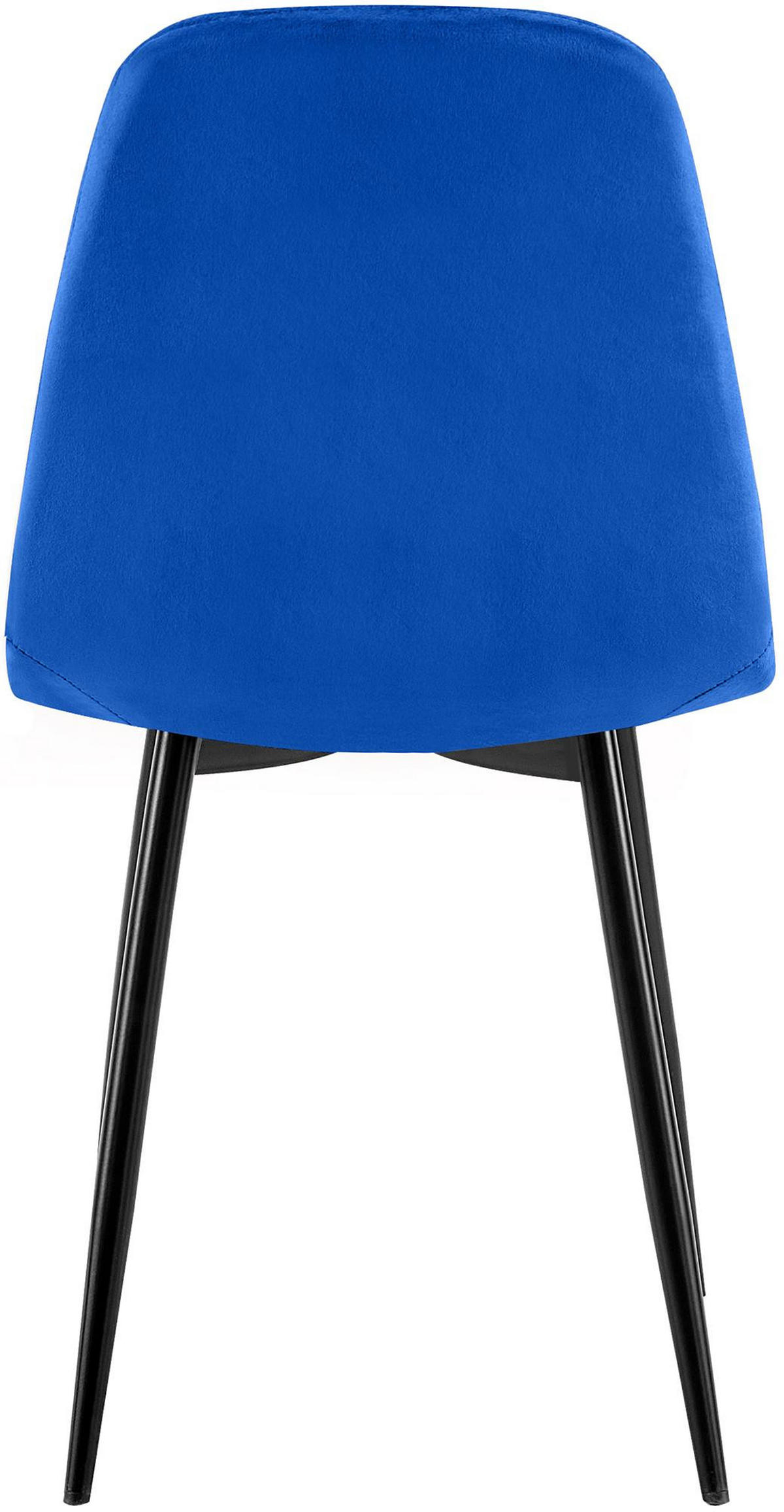 STUHL Metall blau - Blau/Schwarz, Textil/Metall (45/88/54cm) - CLP