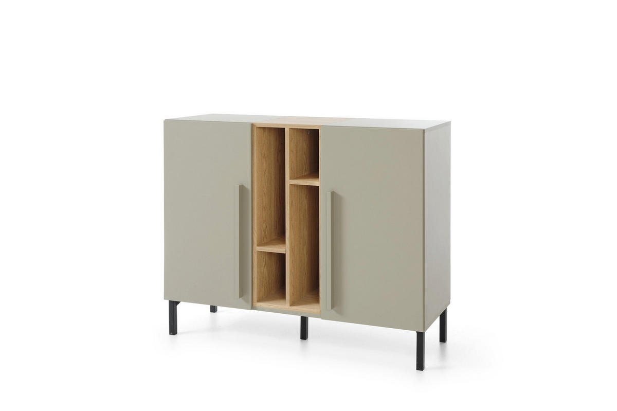 SCHLAFZIMMER Set 5-tlg. – SERGIO System – Grau - Grau, Holzwerkstoff (80/195/40cm) - hi-markt