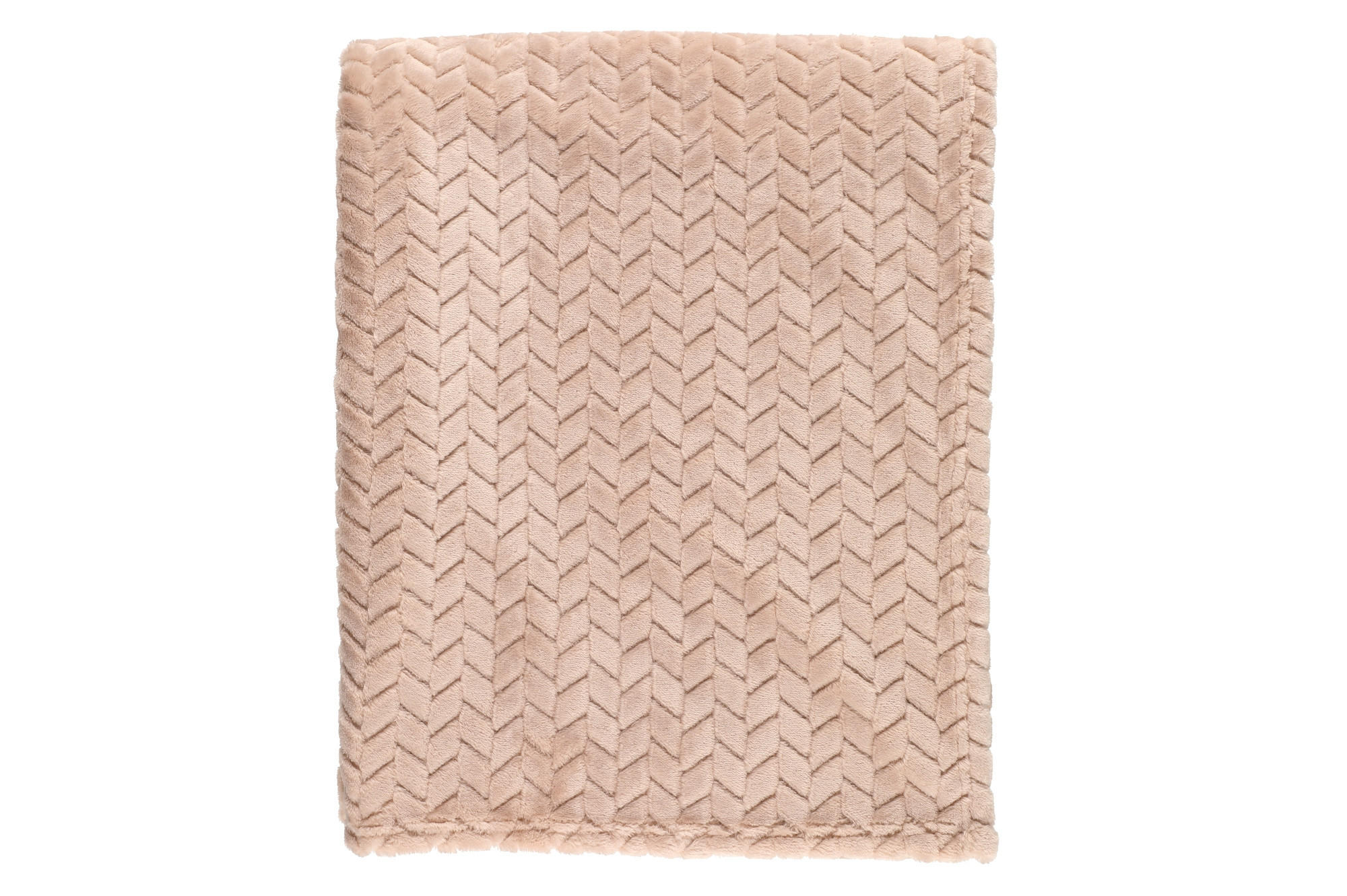 FLEECEDECKE Mila 125/150 cm - Beige, Textil (125/150cm)