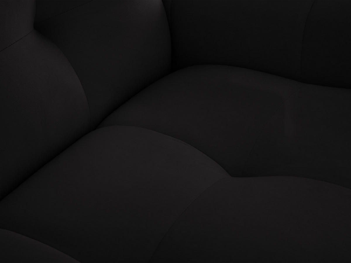 SOFA Kendal aus Samt schwarz 2 Sitzplätze - Schwarz, Textil (156/79/103cm) - Micadoni