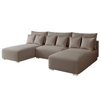 WOHNLANDSCHAFT ELVO mit Schlaffunktion und Bettkasten Dunkelgrau - Dunkelgrau, Holzwerkstoff/Kunststoff (300/91/190cm) - Idohome