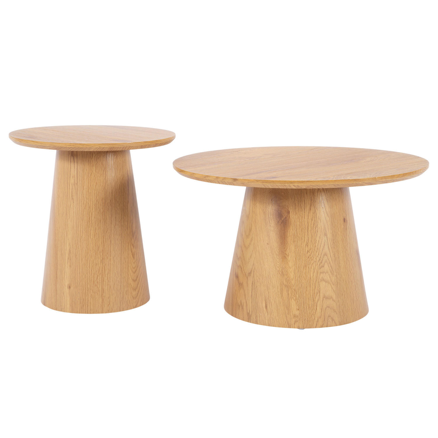 COUCHTISCH-SET - 2-teilig - Eichefarben, Holzwerkstoff (60/60/37cm) - home24