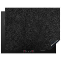 HERDABDECKPLATTE Granit - Schwarz - Granitstruktur - Dunkel Induktionsmatte 77x59 cm - Schwarz, Kunststoff (77/59/0.2cm) - MuchoWow