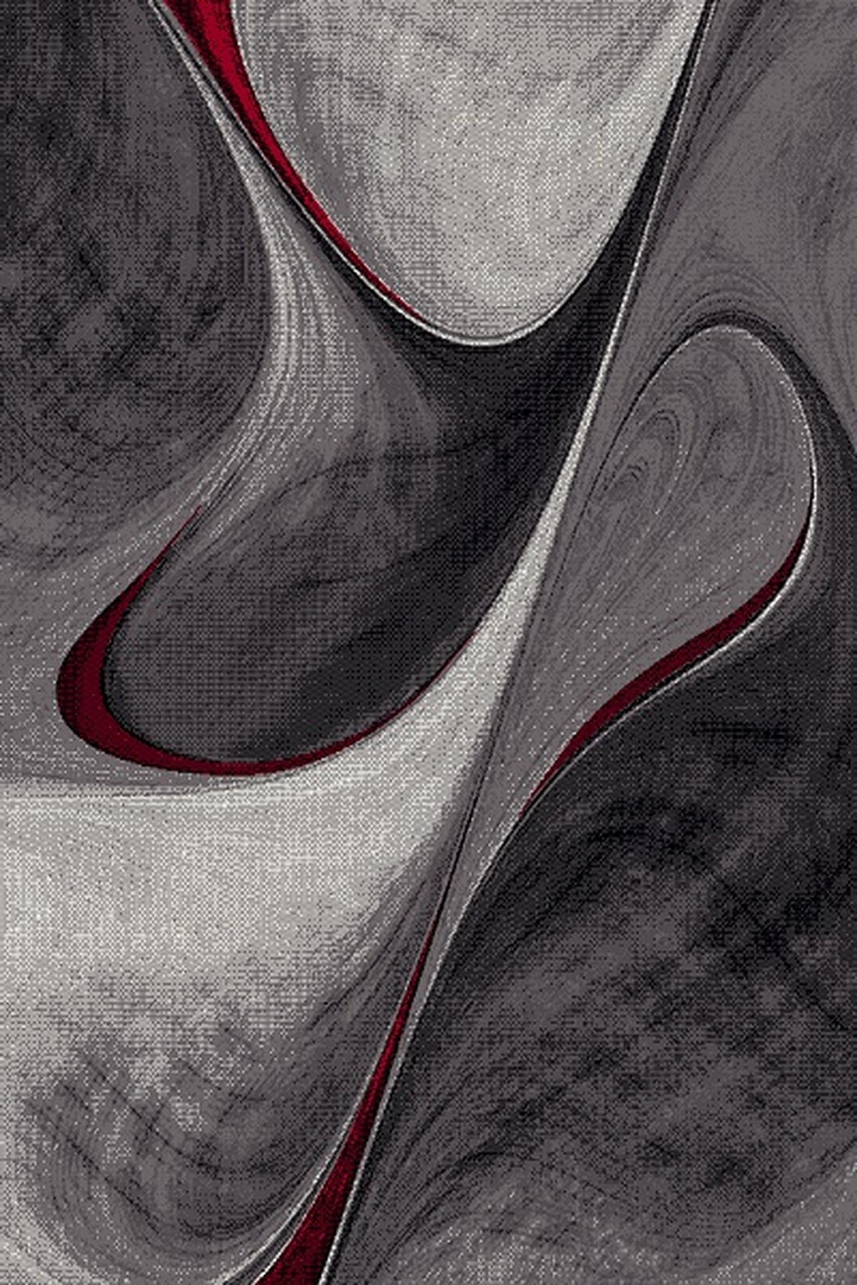 KURZFLORTEPPICH Abstrakt BIENO Polypropylen Rot 160 x 230 cm - Rot, Textil (160/230cm) - KADIMA DESIGN