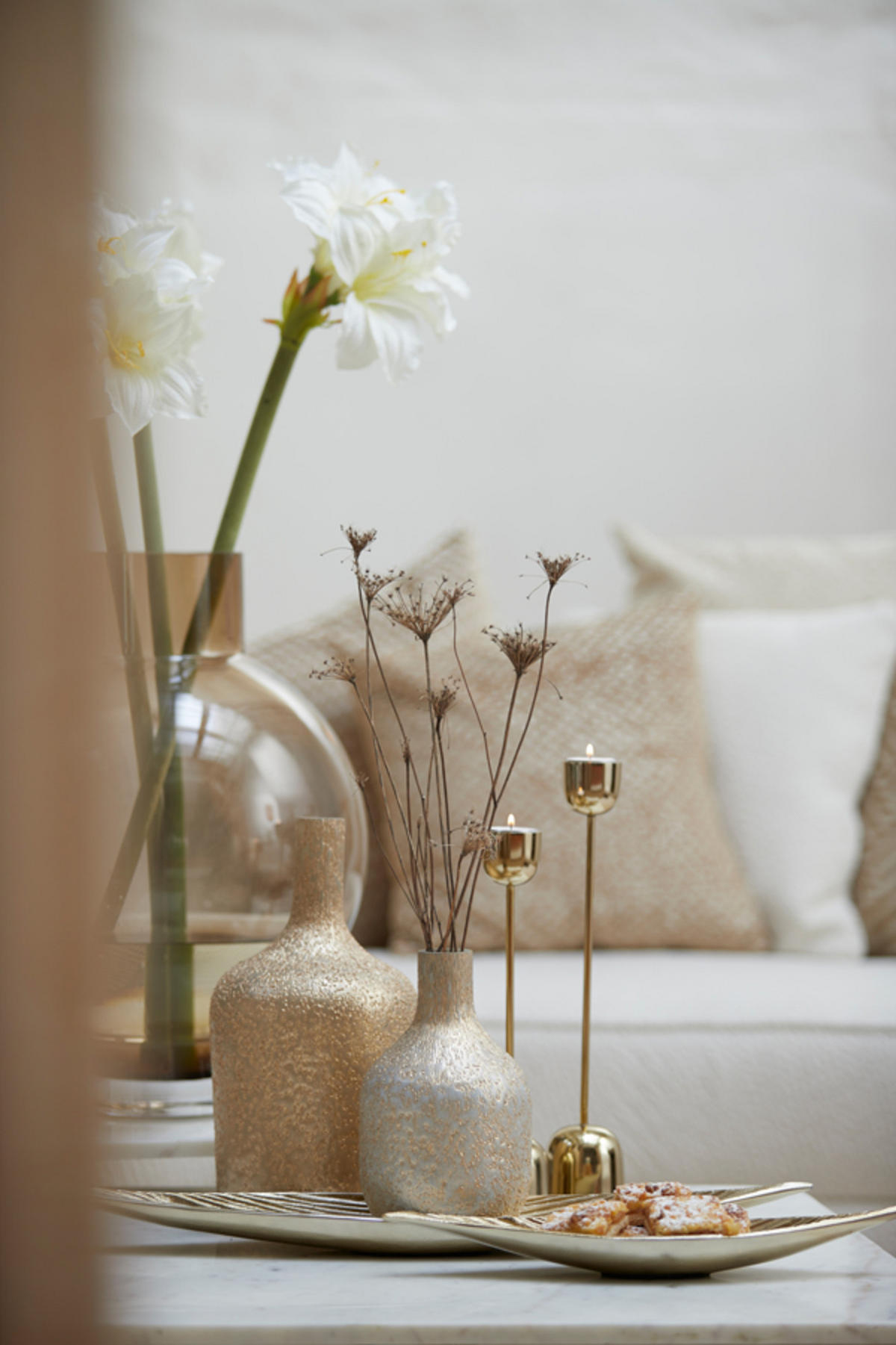 LIGHT & Living - Kerzenständer KANDY - Ø6,5x35,5cm - Gold - Goldfarben, Metall (6.5/35.5/6.5cm) - Light & Living