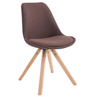 BESUCHERSTUHL Toulon Stoff, Gestell Buchenholz Natura Square Braun - Braun/Naturfarben, Holz/Buchenholz (48/83/56cm) - TPFLiving