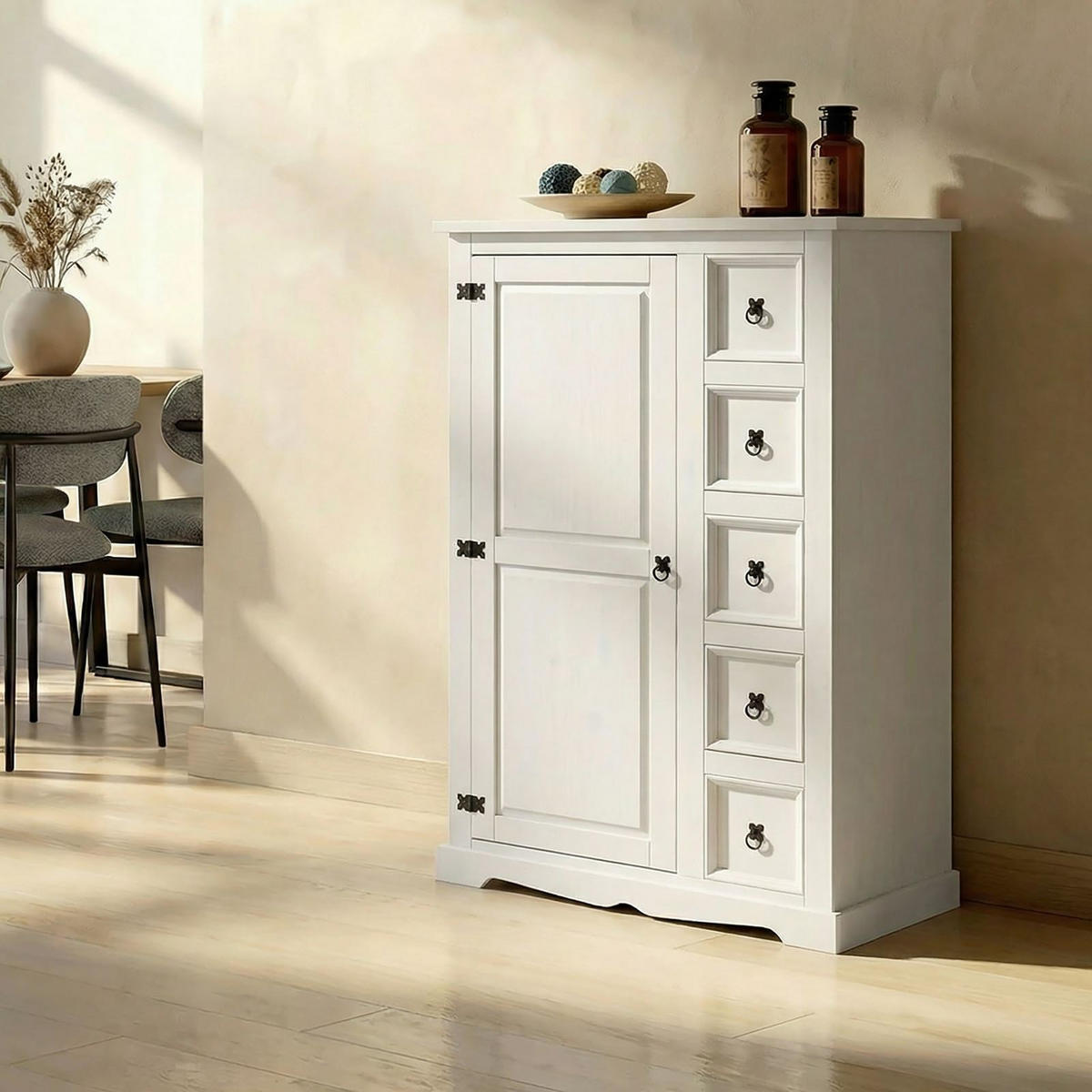 KOMMODE TEQUILA weiß - Weiß, Holz (95/150/45cm) - IDIMEX