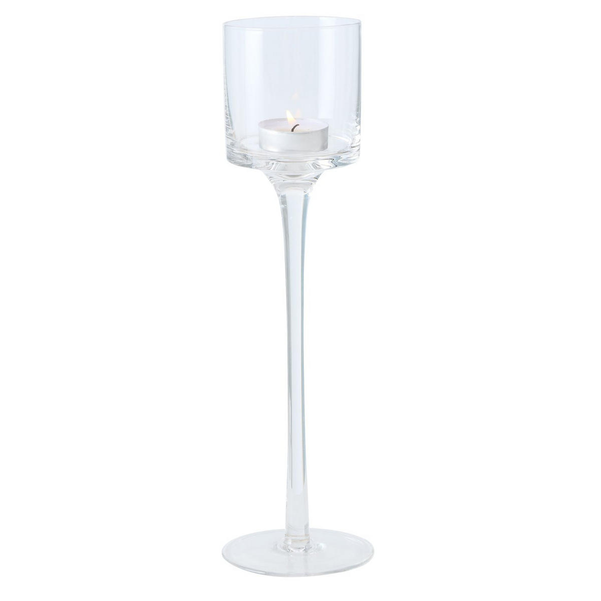 KERZENHALTER Arosa, 3 Höhen - Transparent, Glas (7.5/30/7.5cm)