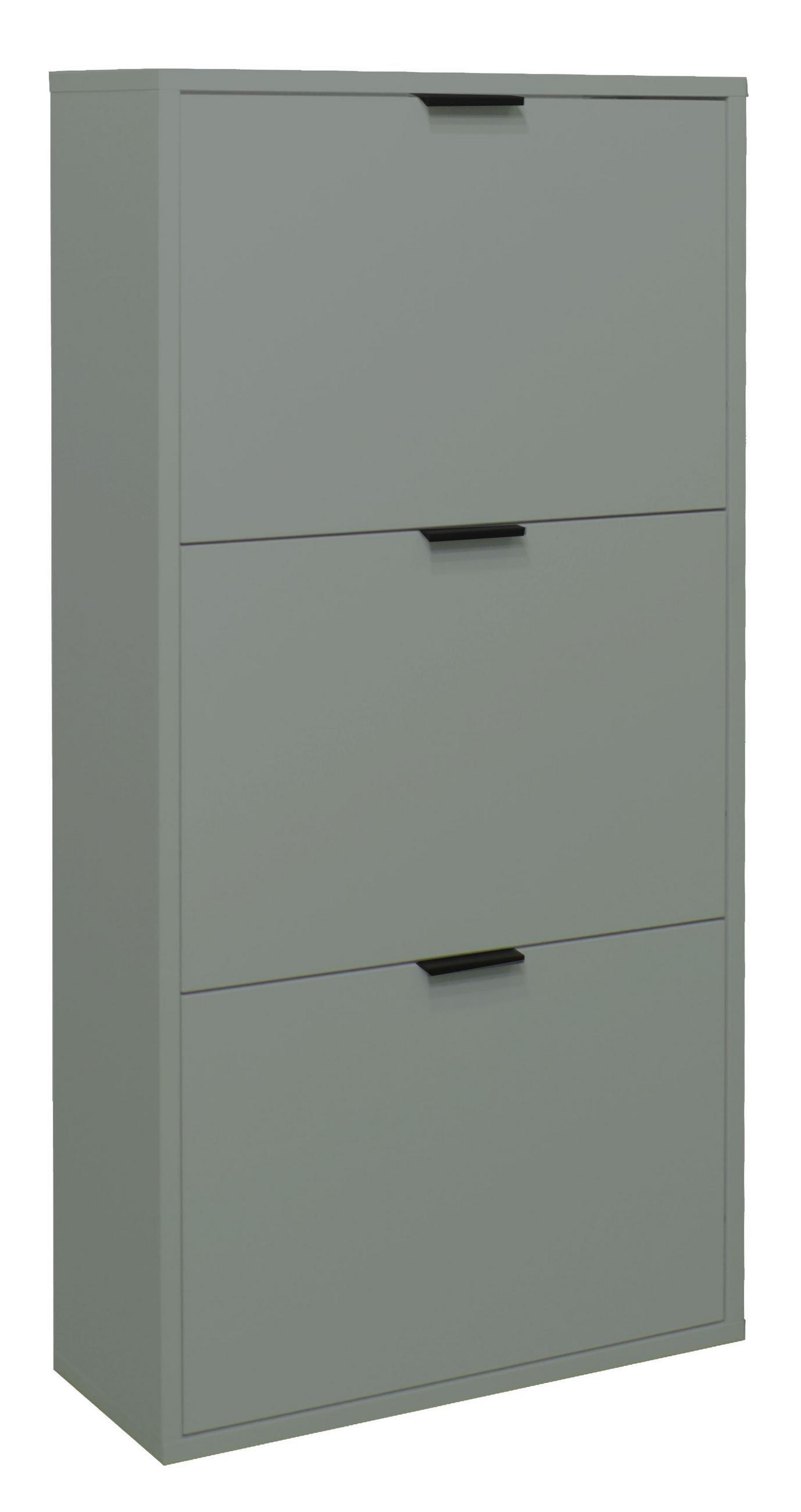 SCHUHSCHRANK Erna 61x25x126 Pinie Green matt Lack - Grün, Holzwerkstoff (61/126/25cm) - 58aufmkessel