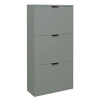 SCHUHSCHRANK Erna 61x25x126 Pinie Green matt Lack - Grün, Holzwerkstoff (61/126/25cm) - 58aufmkessel