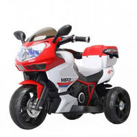 ELEKTROFAHRZEUG Motorrad HP2 FB-6187 rot mit Musikfunktion, Spielzeugkorb, ab 3 Jahre - Rot, Kunststoff (96/46/60cm) - Moni