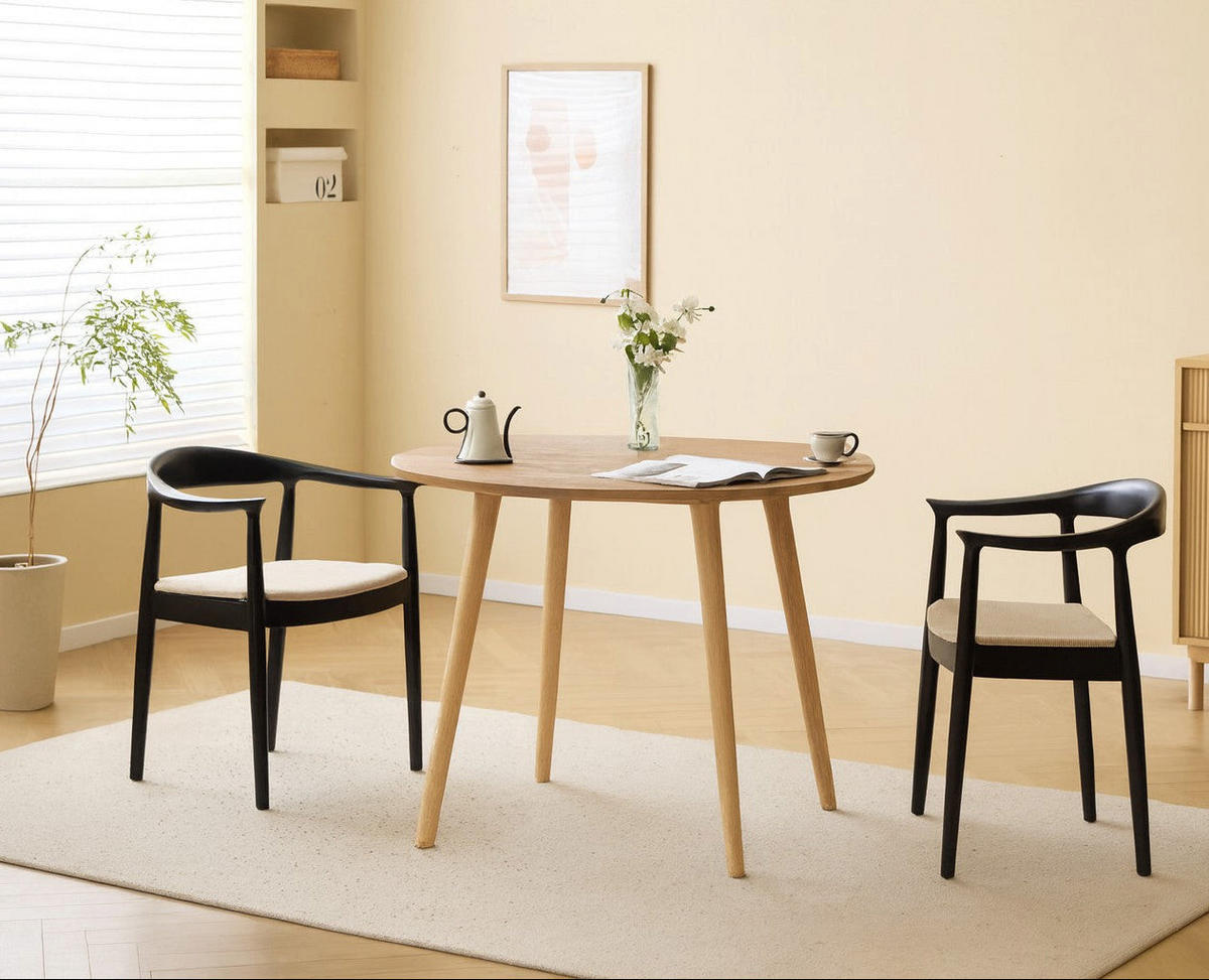 ESSTISCH Rund Braun 90 x 90 x 75 (cm) - Braun, Holz (90/90/75cm) - Nordlys