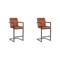 BARHOCKER Denmark Braun 62/50/103 cm 2er-Set - Braun, Textil (50/103/62cm) - LABEL51