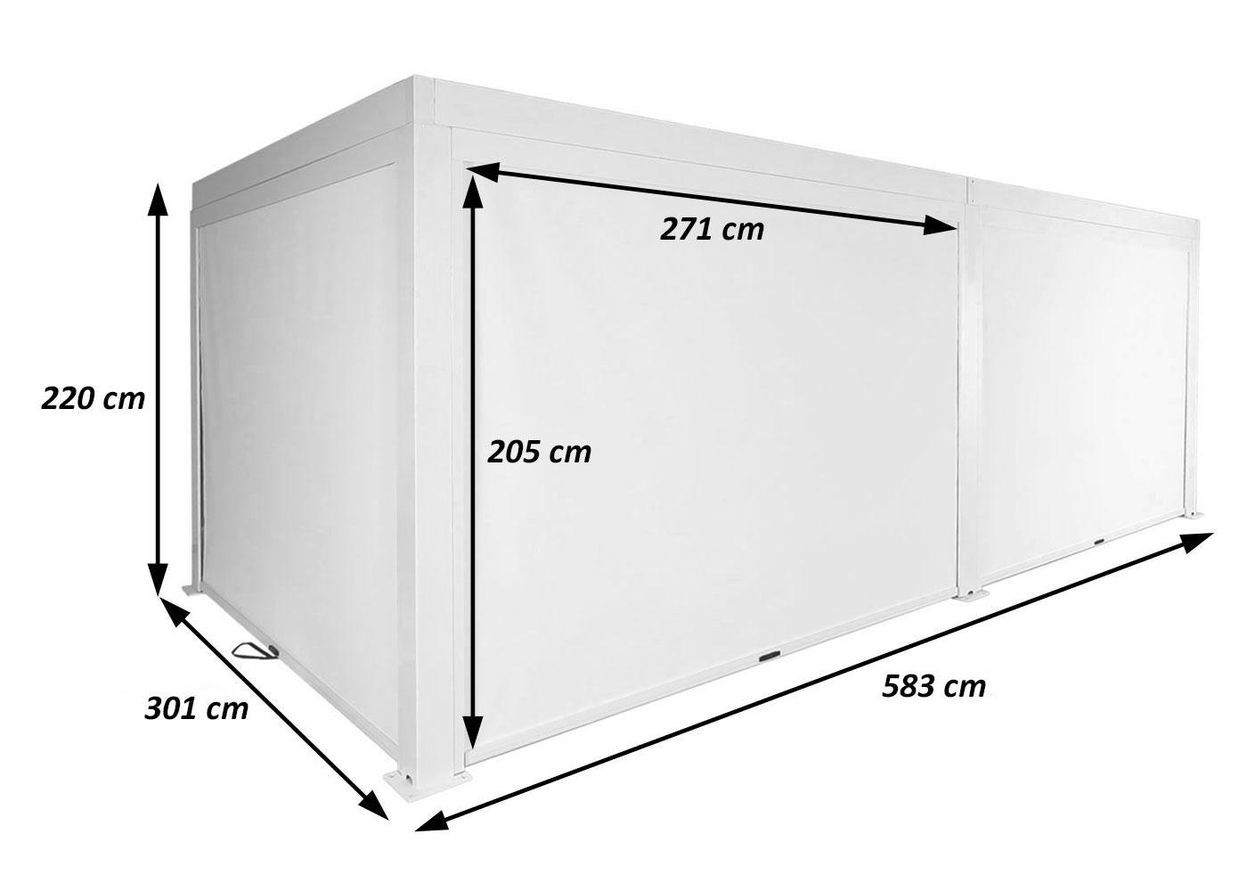 PERGOLA MIT SEITENWAND Anthrazit - Anthrazit, Metall (583/220/301cm) - MCW