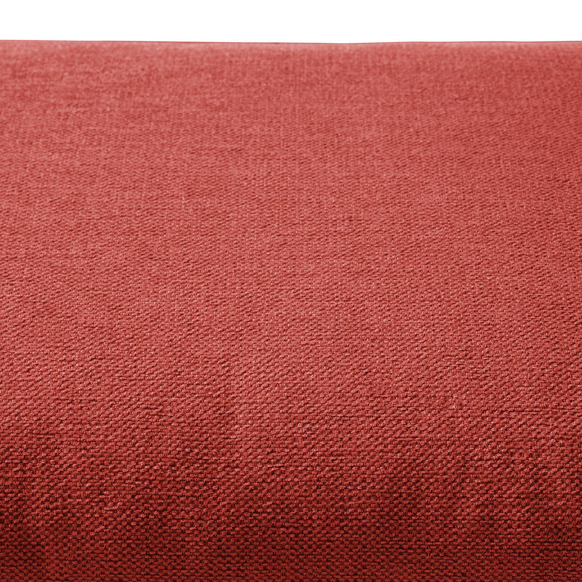 POLSTERHOCKER - Eichefarben/Rot, Eichenholz/Textil (54/41/41cm) - home24