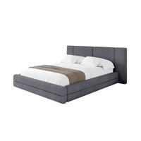 POLSTERBETT mit Bettkasten und Lattenrost, Bett mit Matratze H3/H4 - TEVO 200x200 Dunkelgrau - Dunkelgrau, Holzwerkstoff/Textil (200/200cm) - ALTDECOR