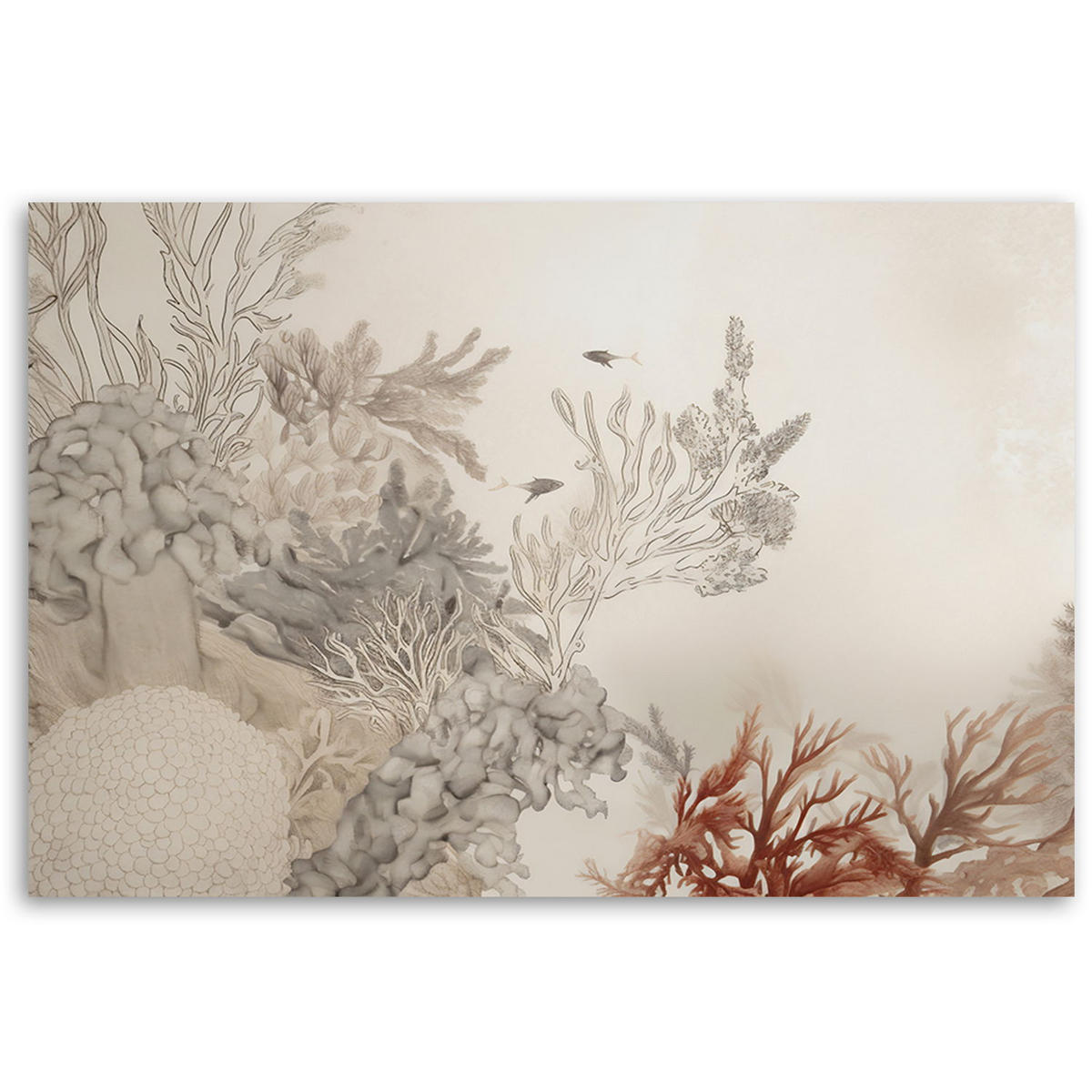 KUNSTDRUCK Beige 60/40 cm - Beige, Textil (60/40cm) - KUNSTLOFT