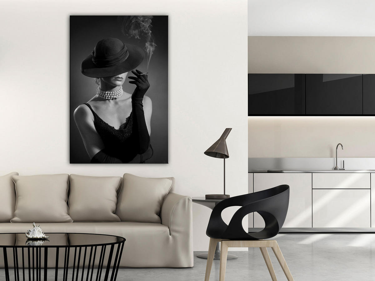 KUNSTDRUCK Schwarz-Weiß 40/60 cm - Schwarz, Textil (40/60cm) - KUNSTLOFT